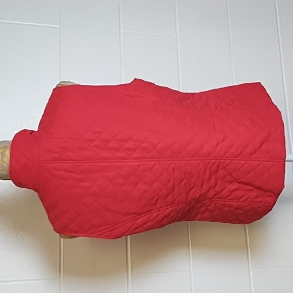 Christopher & Banks Red Quilted Lightweight Vest Medium Snap Closure - Picture 2 of 8